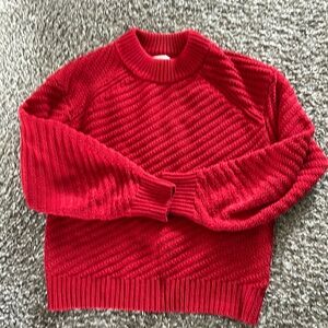 Women’s red universal thread sweater size xsmall. Shorter but not cropped.